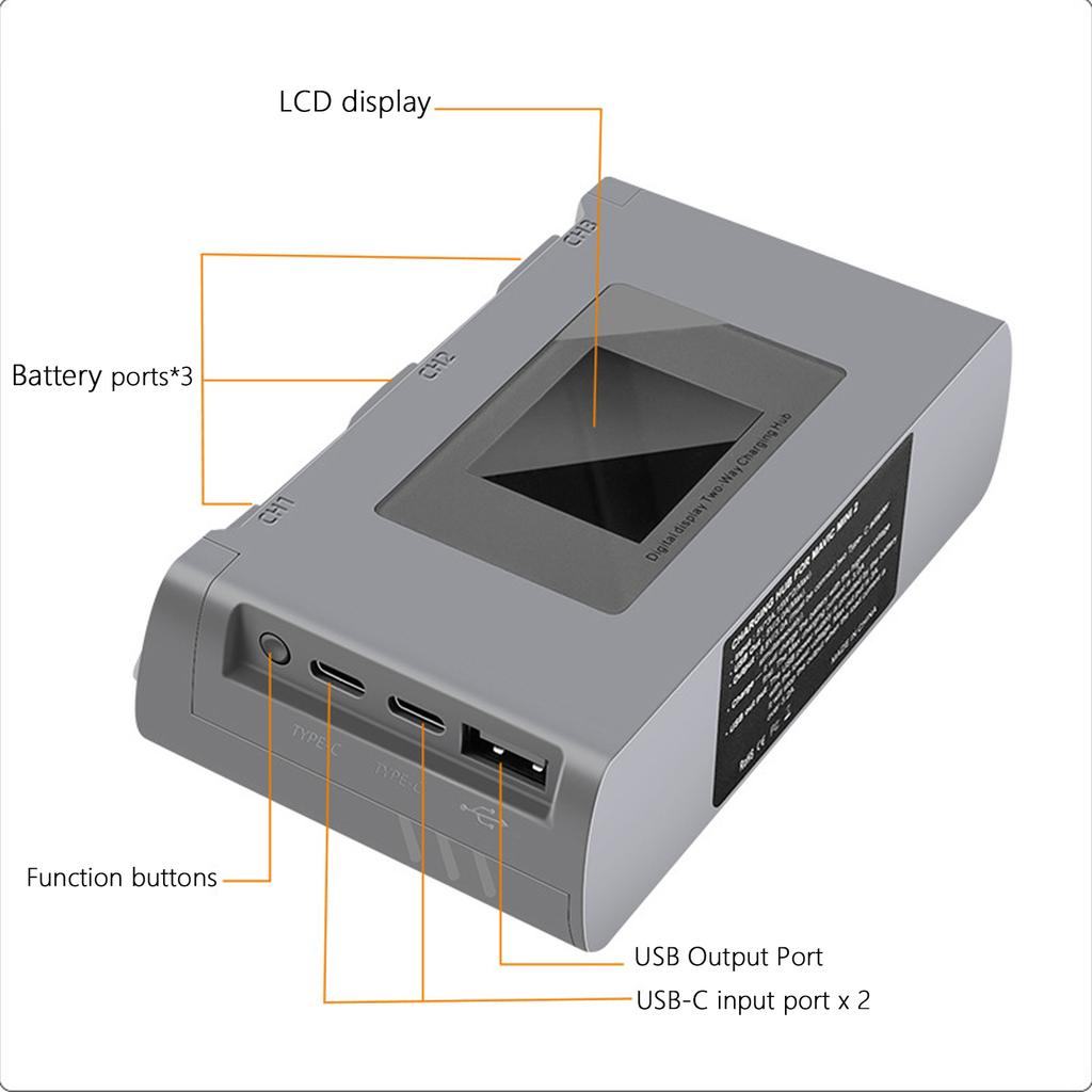 For Mavic Mini 2/SE Battery Charging Hub Drone Battery Charger Charge Three Batteries for DJI Mini SE/Mini 2 Drone Accessories