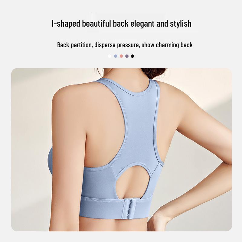 Yoga I-Back Anti-Sag Shockproof Sports Bra - High-Intensity, No Pads Needed, Summer Fitness Vest