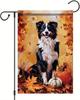 Thanksgiving Fall Garden Ag Australian Shepherd Dog Ag 12x18 Inch Double-Sided Pumpkin Leaf Yard Banner Autumn Outdoor D