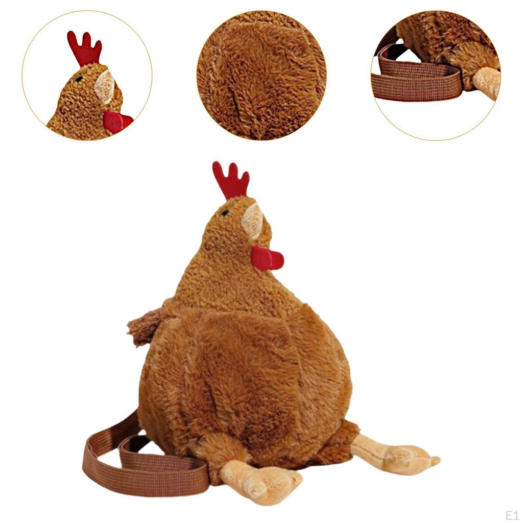 Borsa a tracolla casual a forma di gallina, cartone animato, per shopping, lavoro, viaggi