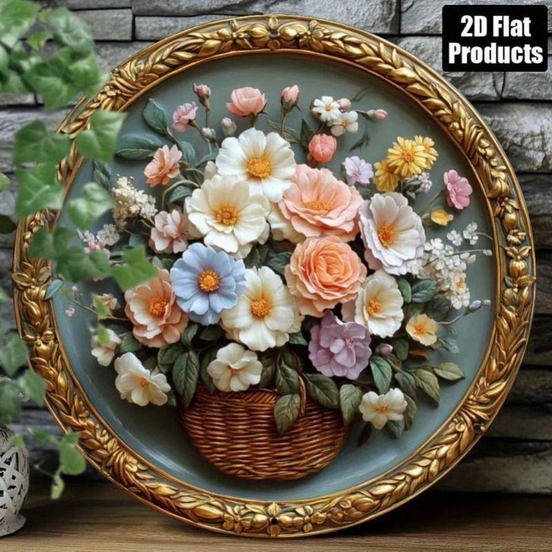 Vintage Tin Painting Gift for Friends Wall Decor