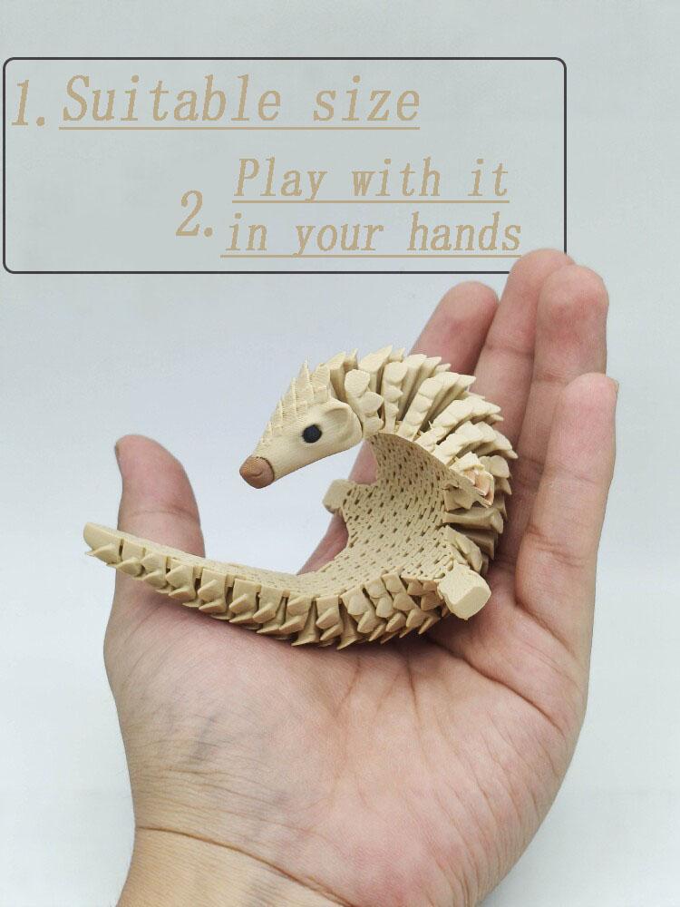 3D Printed Pangolin Toy With Movable Joints Simulated Animal Model For Stress Relief Unique Decompression Tool