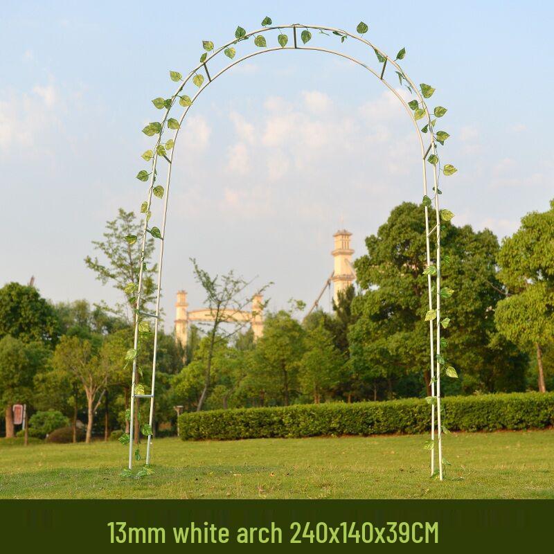 Elegancki kuty żelazny łukowy stojak na kwiaty do róż pnących