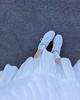 Women's French White Puff Sleeve Shirt Dress - Petite & Tall, Long Sleeve, Spring/Autumn Holiday Style
