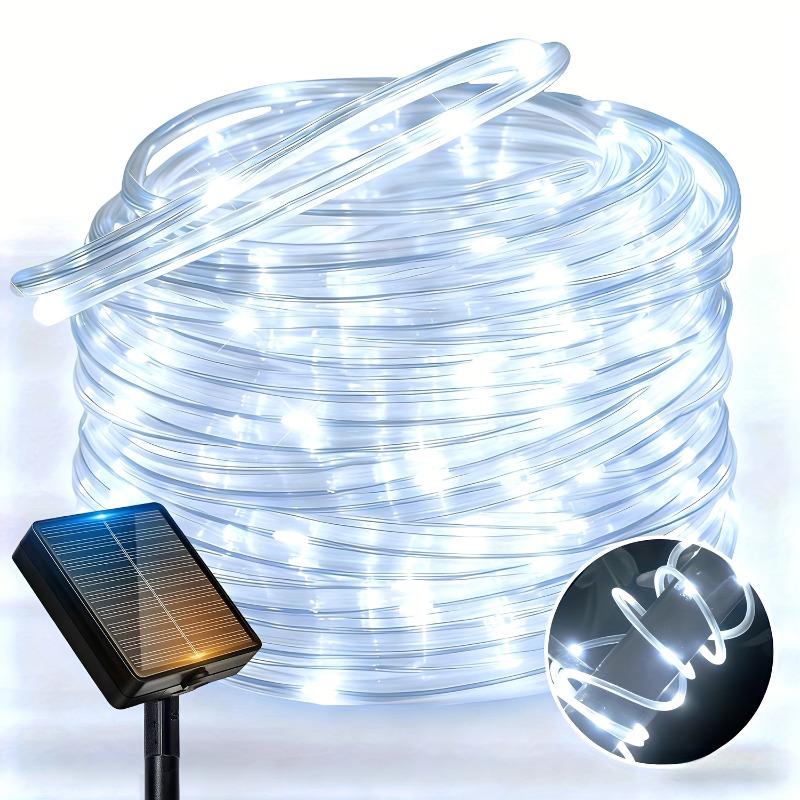 Solar Powered LED Tube String Lights, Waterproof Outdoor Decorative Lighting for Garden, Yard, Tree, Fence, Patio, Holiday Party