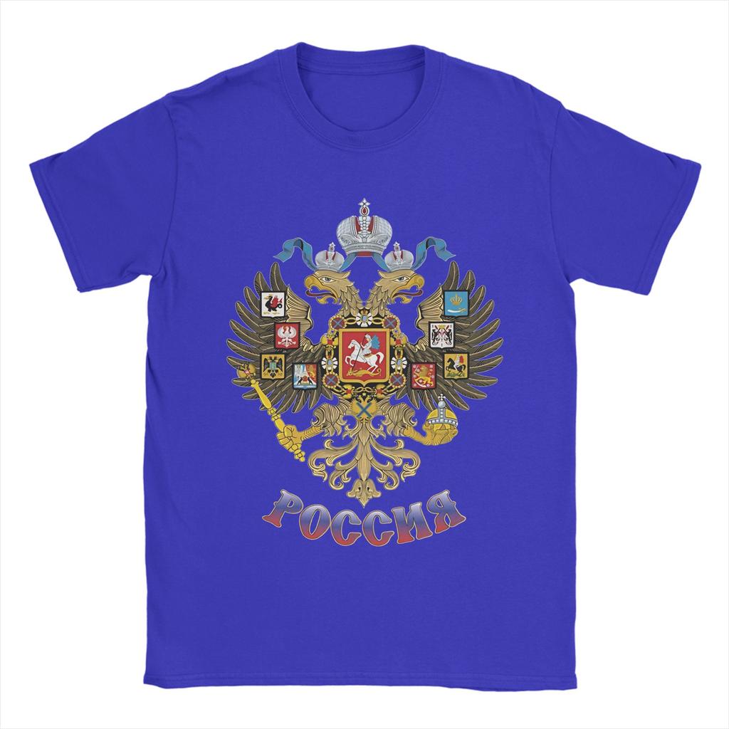 Russian Coat of Arms T Shirt Summer Russia Emblem Harajuku TShirts Man 100 Cotton O Neck Clothes Short Sleeve Vintage Tshirt