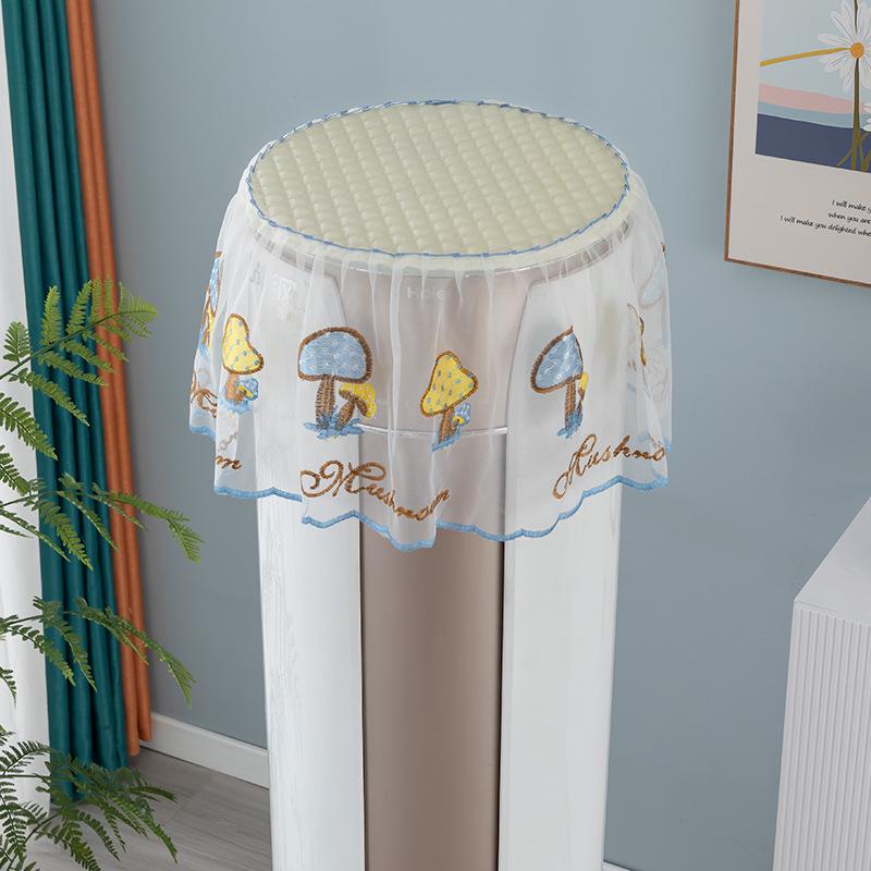 

Round Dustproof Lace Grid Air Conditioner Cover for Cylindrical Cabinets - Use Without Removing Universal up to 40cm Diameter