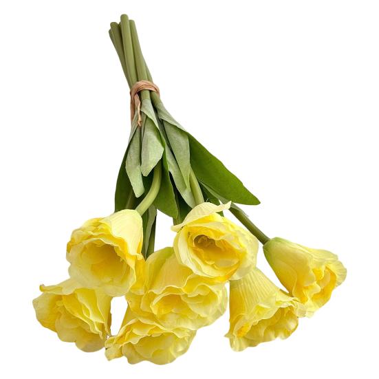 

7 шт./букет Имитированный букет Реалистичные цветы Яркие цвета Железная проволока Пластиковые материалы Многослойные лепестки Искусственный цветок Садовый декор