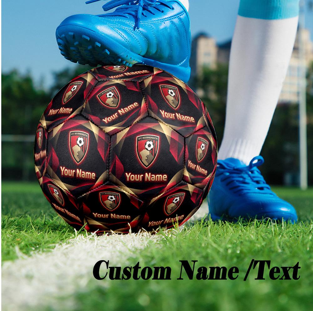 Size 5 Football Custom Name Text, Outdoor Training Soccer BallBournemouth Football