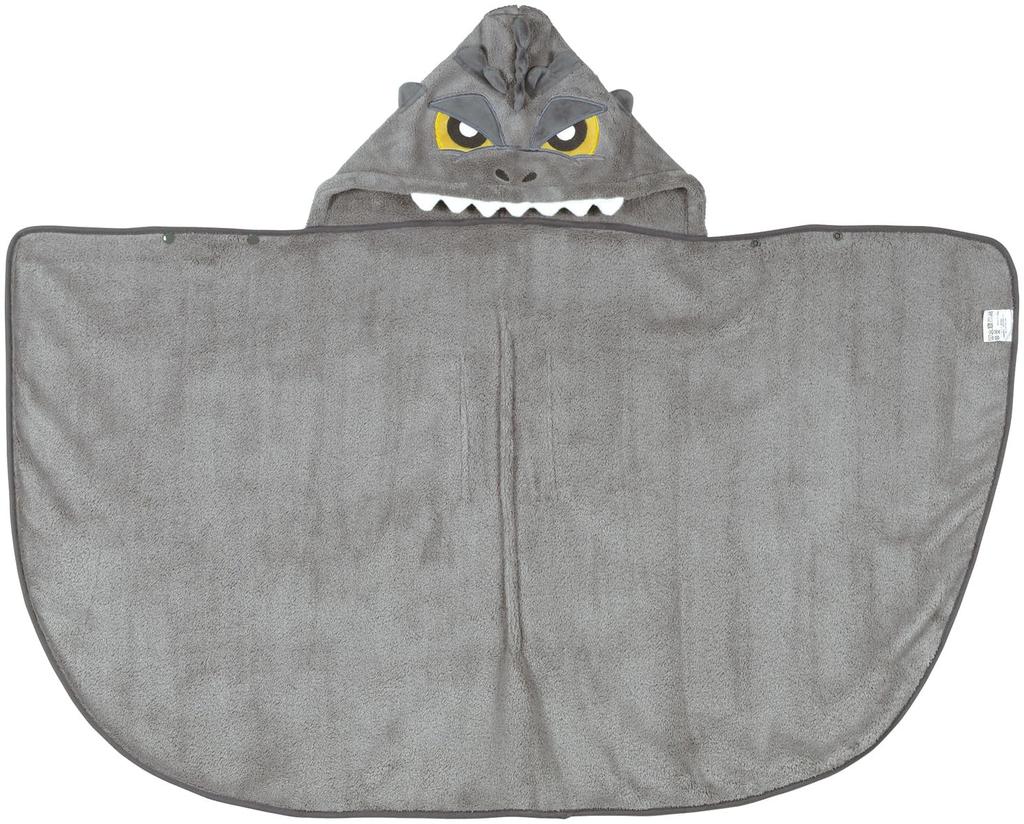 Skater Bath Poncho with 108 x Godzilla Kids' Hood, Quick-Drying, 92cm, Design, Boys' BPO1-A
