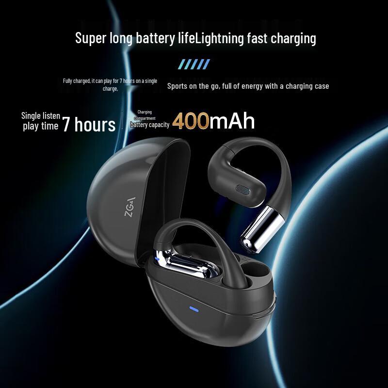 ZGA Open-Ear Ear-Hook Sports Bluetooth Headphones