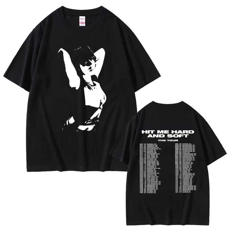 Hit Me Hard and Soft Tour 2024 Tshirt Unisex Fashion Casual Tshirt Cotton Short Sleeve Unisex Women Hip Hop Oversized T Shirts