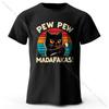 Cute HandDrawn Cat Doodle Print 100 Cotton TShirt Ultra Soft Round Neck Short Sleeve Tee for Unisex Unisex