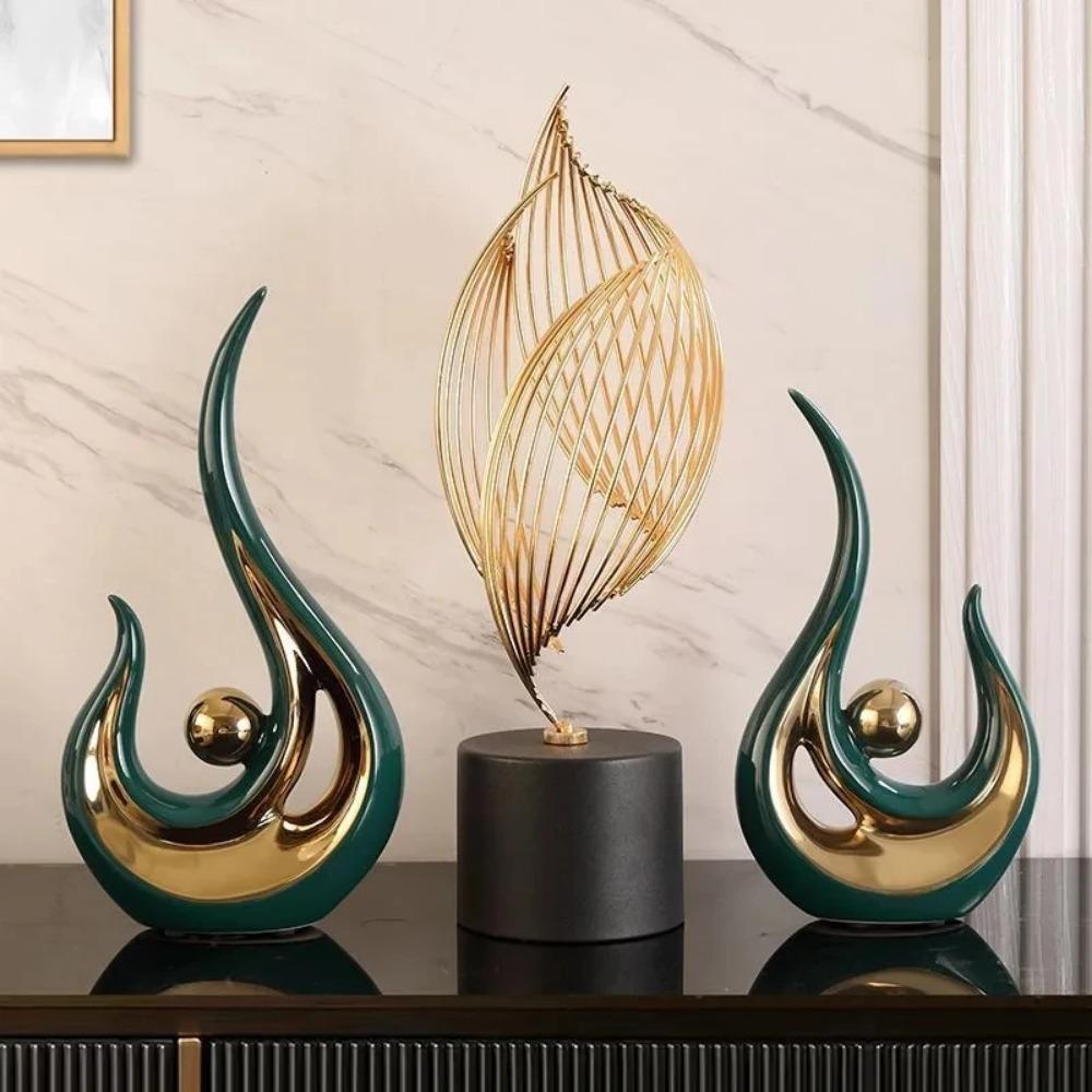 

Весільний Декор Ремесла Кераміка Креативна Кімнатна Прикраса Ручна Робота Золоті Лебеді Закохані З Квіткою Порцелянові Фігурки Декорації світло-зелений колір