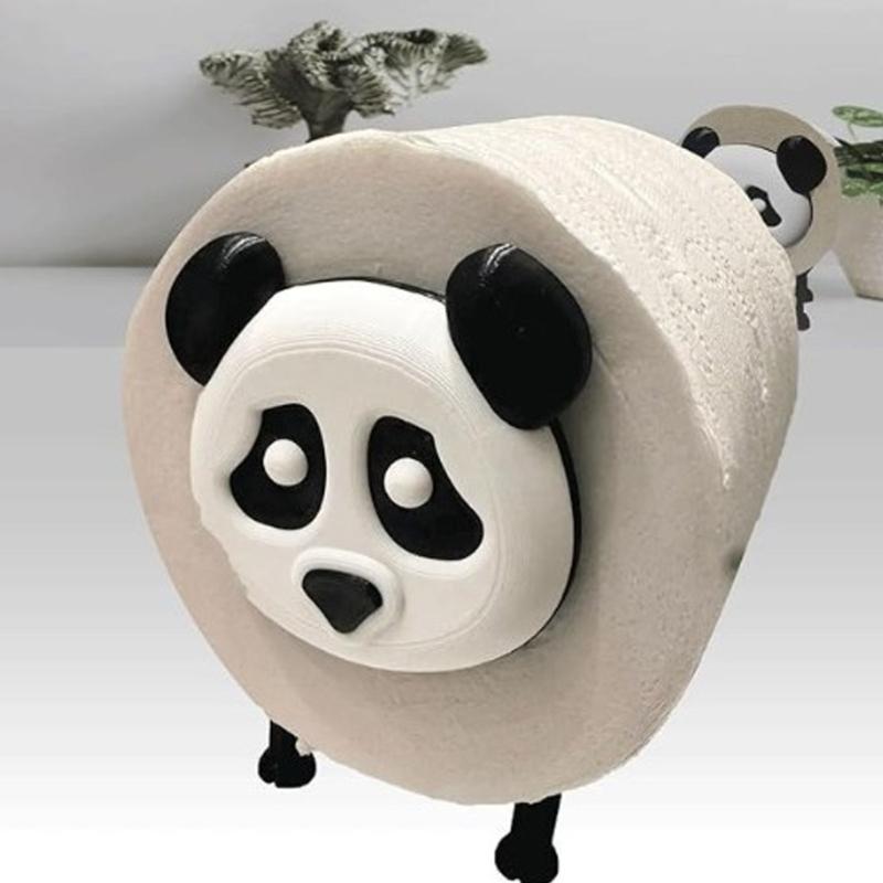 Lustiger Toilettenpapierrollenhalter mit Tieren Kompakte Badezimmerdekorationen Kunststoff-Aufbewahrungs-Organizer Einfache Montage Kein Werkzeug erforderlich