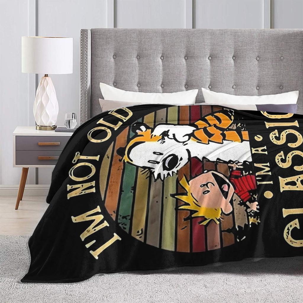 Calvined and Hobbes Blanket Quality Soft Throw Blanket Winter Camping Living Room Novelty Bedspread