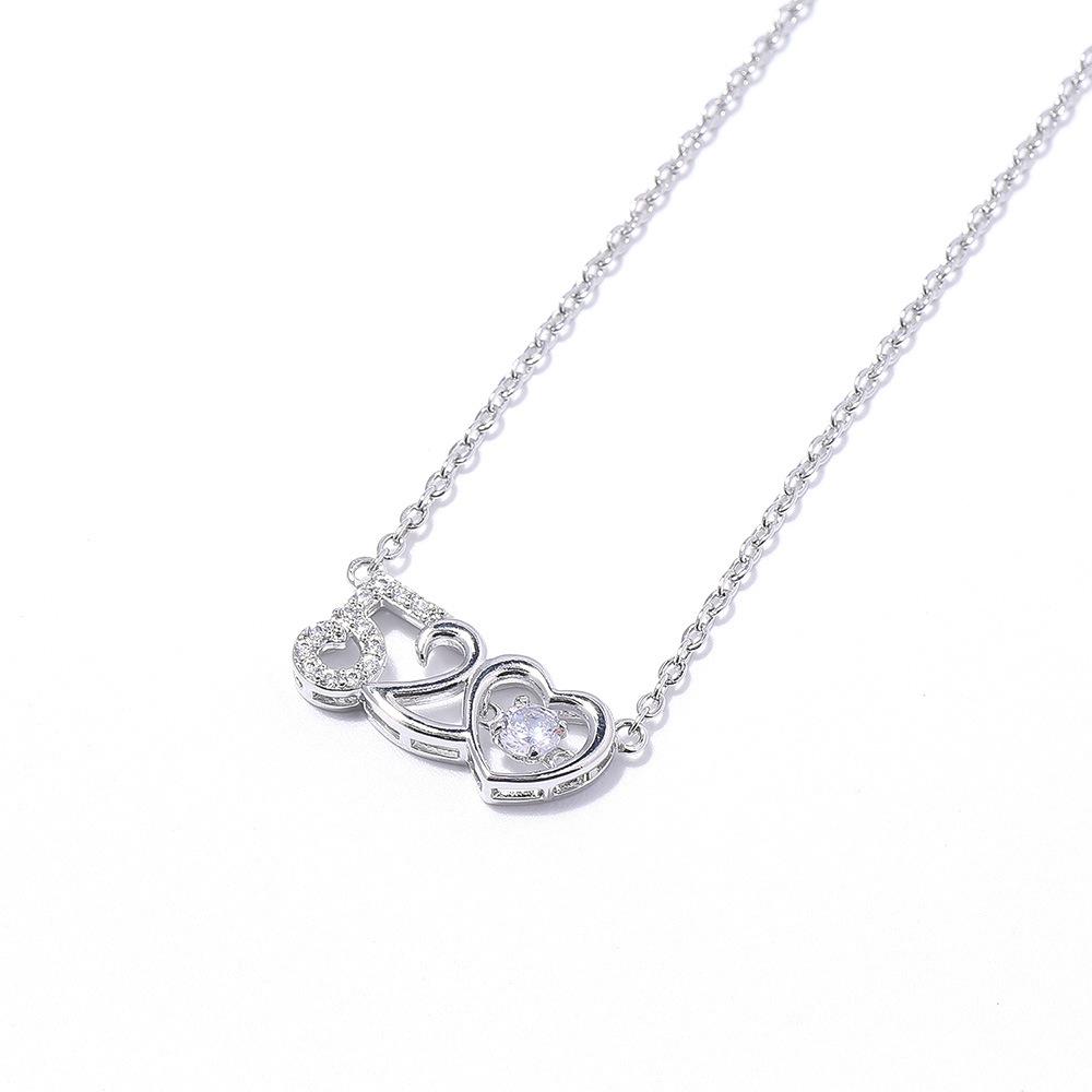 Liebesanhänger Liebesgeständnis Geschenk Kurze Schlüsselbeinkette Ich Liebe Dich Nummer 520 Halskette Farbe Mehr