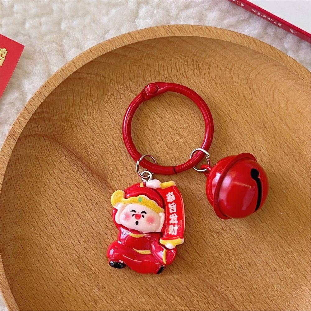 

The God of Fortune Maneki-neko Keyring Resin Fortune Cat Pendant Plutus Cat Keychain Bag Hanging A