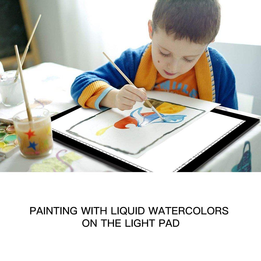 GAOMON B4 dimensiune trasare lumină LED 5mm fără trepte ilustrație manga DIY suport caligrafie lucrat manual, reglare intensitate, ușoară, cutie ultra-subțire-GB4 X-ray