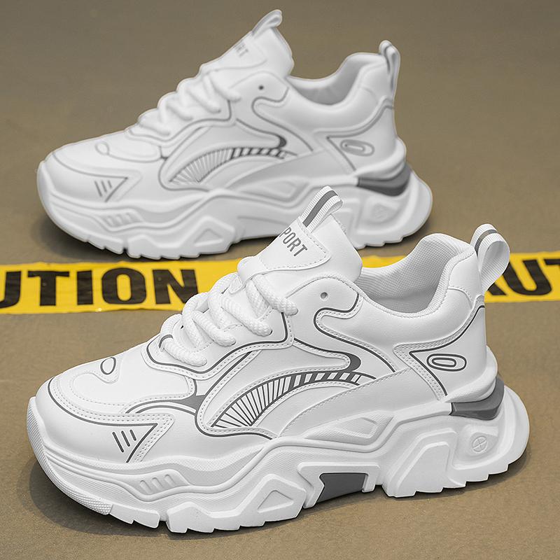 Luxury Men's Black Casual Sneakers Comfortable Platform Shoes Men Designer Height Increasing Sneakers Men Casual Sports Shoe