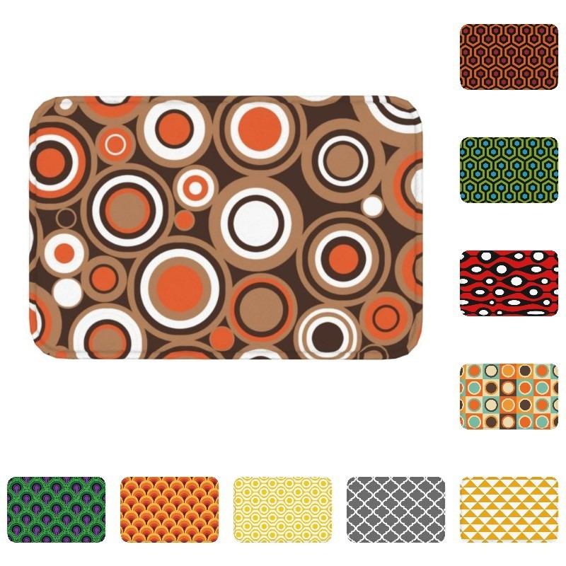 Geometric Pattern Carpet Mat Rubber Backing Rug Geometric Patterns for Modern Home Decoration Floor Mat Door Mat Non-slip Rug