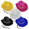 Bridal Panama Hat Jeweled Rhinestones for Women Bride Hat Sparkling Rhinestones Bridal Caps Photo Props