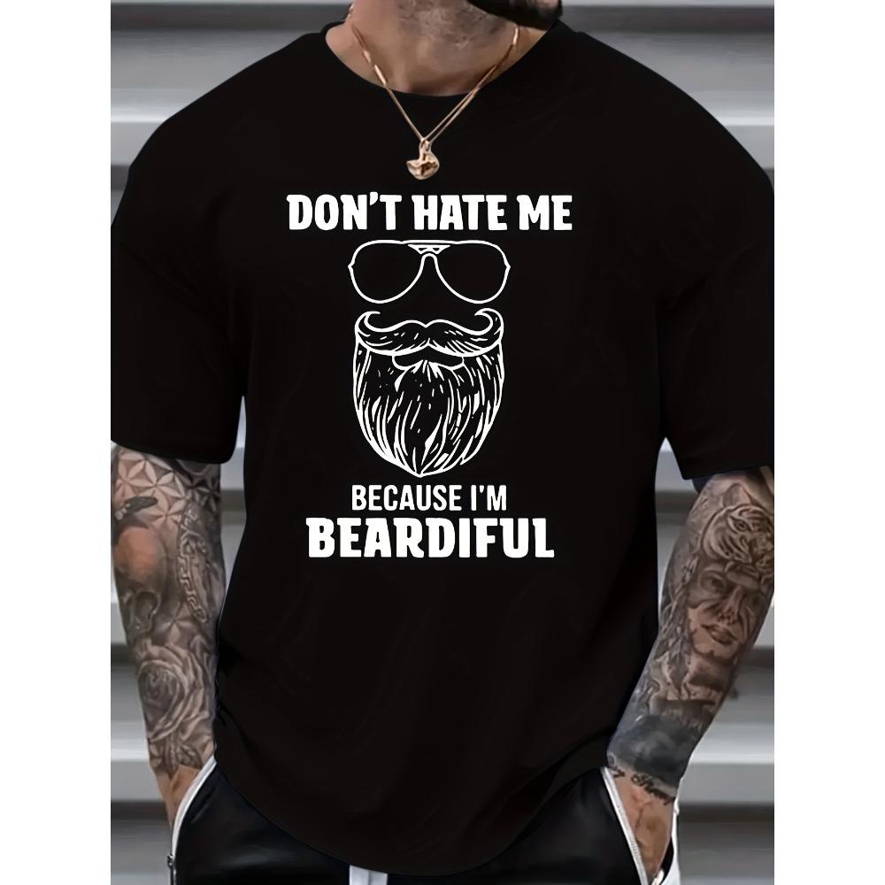 

European sizes Men s Oversized Loose Fit T-Shirt with Slogan Print - Plus Size Comfortable Round Neck Casual & Dressy Wear Suitable for Seasons 4XL чорний