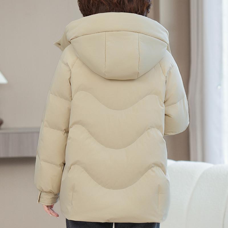 Plus Size XL-6XL Middle Age Women's Short Down Jackets Winter Parkas Hooded Elegant Loose Thick Warm Down Coats Woman Outerwears