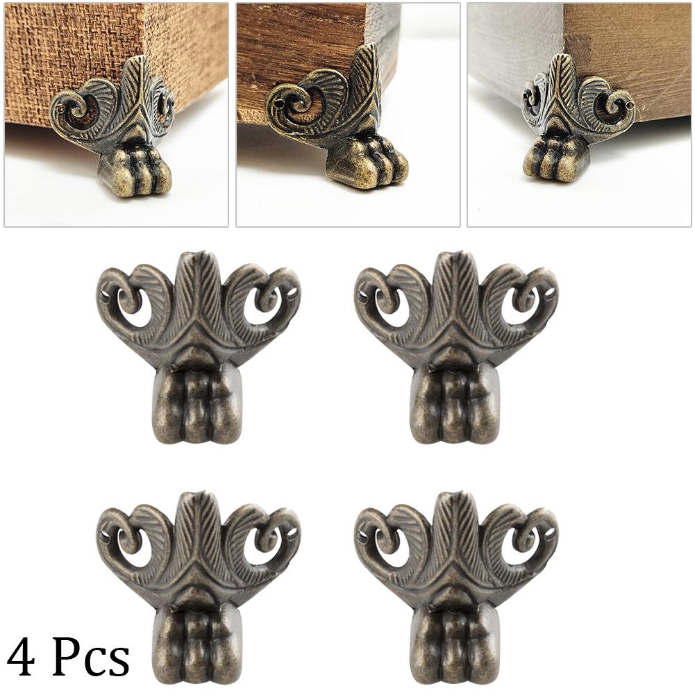 Antique Corner Brackets for Wood Case Decorative Feet Leg Corner (4 pcs)