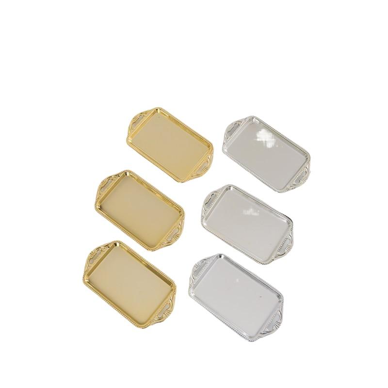 5 Stück Vintage Rechteckige Kuchenplatte Kunststoff Cupcake Dessert Displays Tablett Gebäck Kekse Kuchenplatte Untere Basis Backmatte