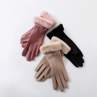 Handschuh Mädchen Winter Plus Samt Gefüttert Warm Ins Niedlich Touchscreen Samt Winter Elektroauto Kalt Fahren Draußen.