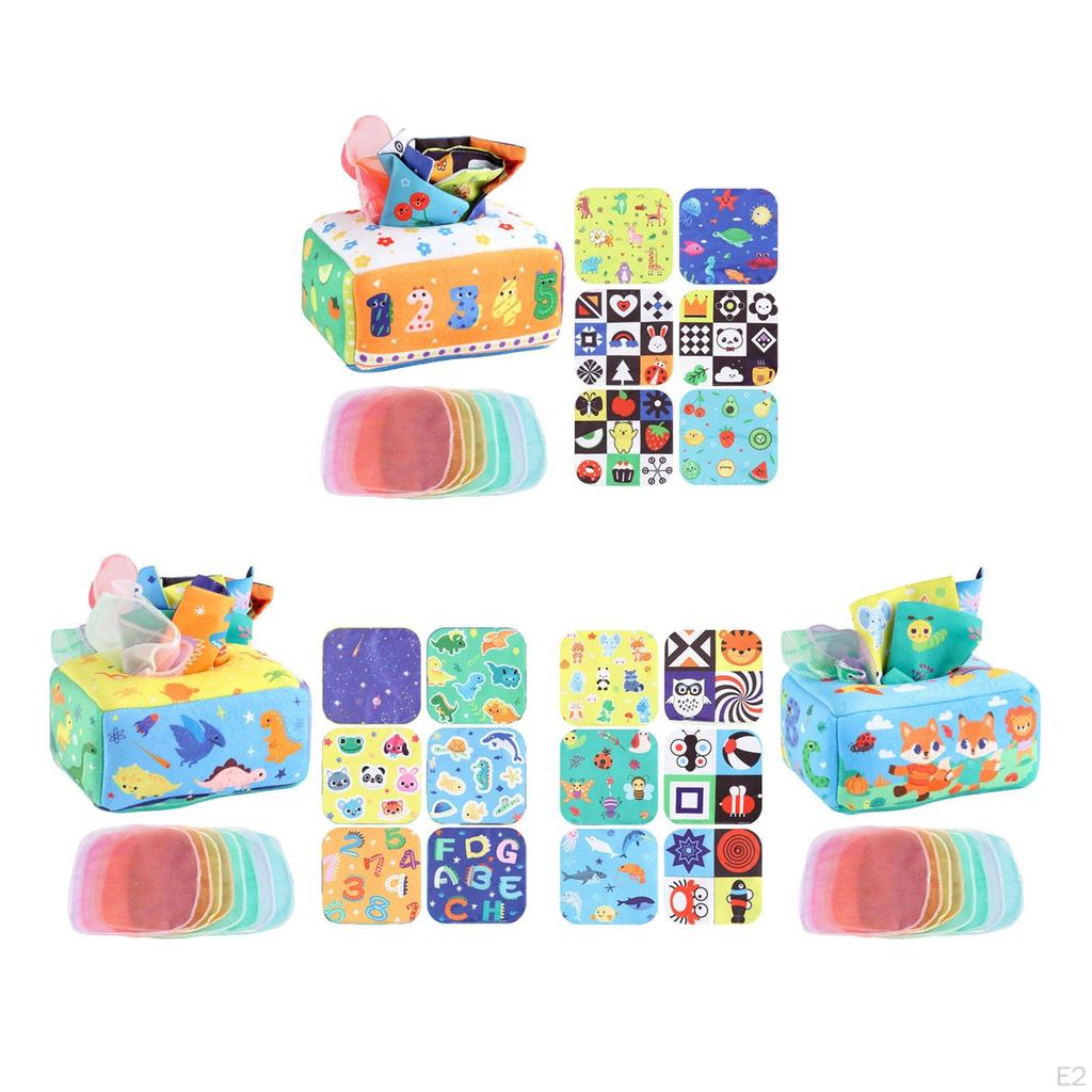 1 Sensory Game Children's Tissue Box Toy Learning Motor Skills Soft Polyester Suitable for