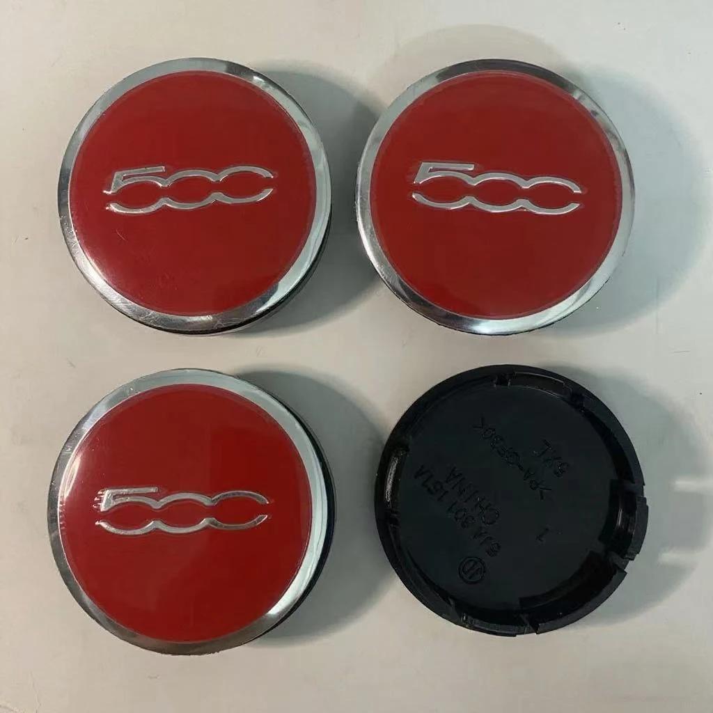 4PCS 56mm Car Wheel Hub Cover Emblem Sticker Accessory For Fiat Abarth 500 Tipo FR Panda Argo Freemont Viaggio Bravo Punto Doblo