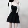 Knit Fabric Summer Slip Dress With Sleeveless Ties For Casual Night Out