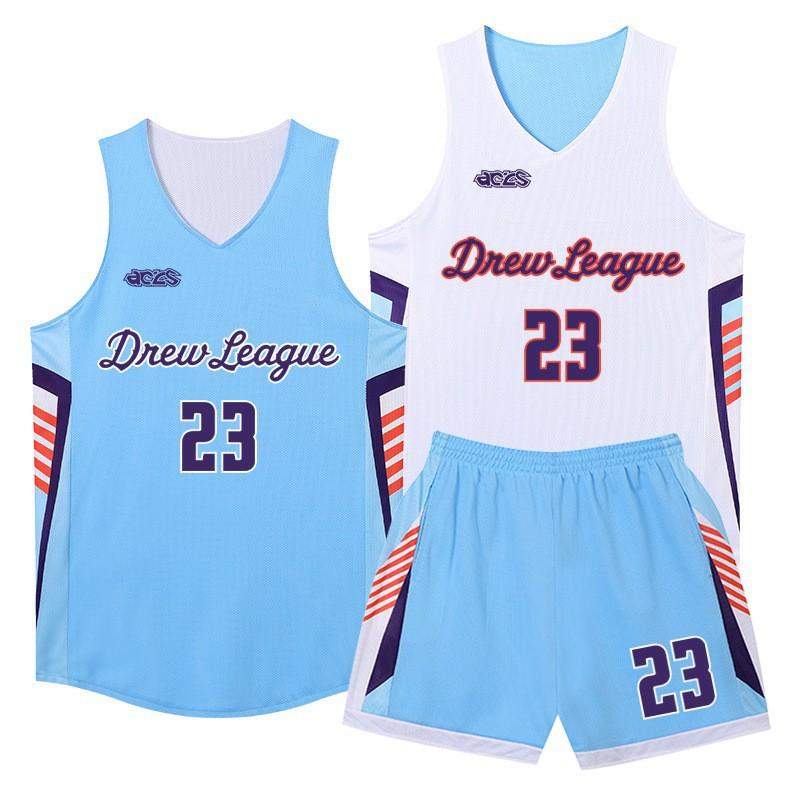 

Double-sided Basketball Suit Children s Mesh Breathable Team Training Clothes School Competition American Jersey 6XL