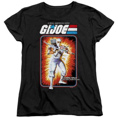 GI. Joe Storm Shadow Kaart Dames T-shirt Zwart Officieel Gelicenseerd
