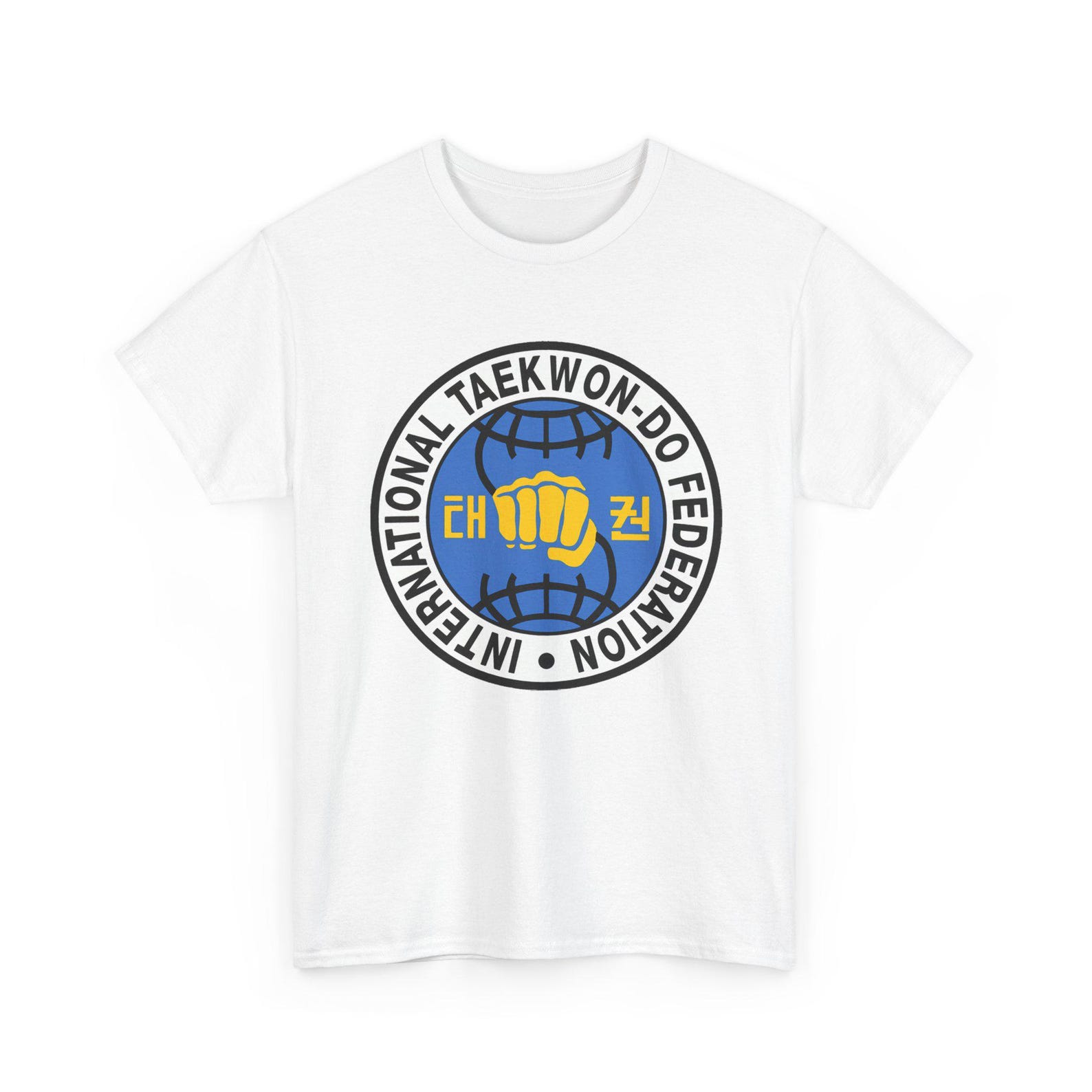 Korean ITF International Taekwon-Do Federation Martial Arts Symbol Men s Blue White T-Shirt Size S to 5XL 3XL