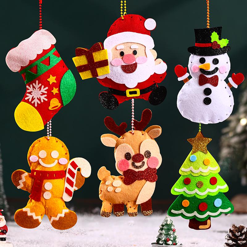 Handmade DIY Christmas Tree Pendant Kit for Kids