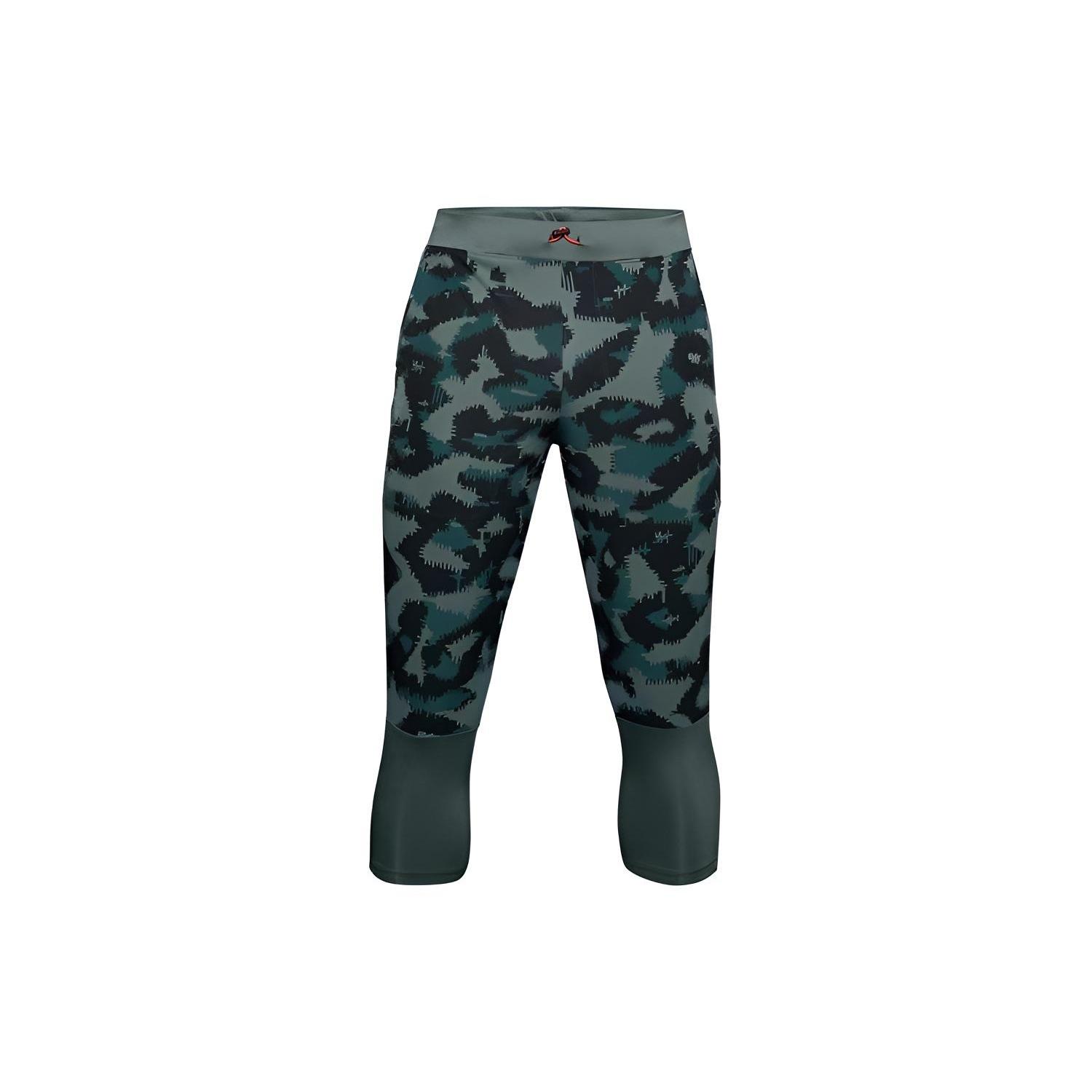 Under Armour Run Anywhere 3/4 Leggings Blue Camo Men s 1356165-424 L