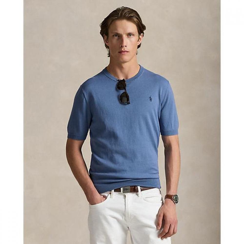 Polo Ralph Lauren Men Cotton Crewneck Short Sleeve Sweater Mnposwe1n820082400 XL 18284₽