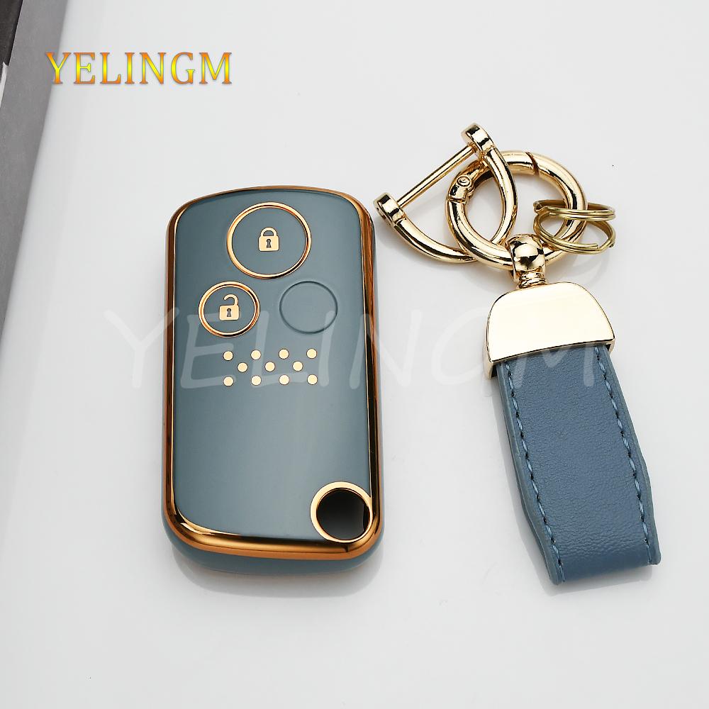 2 3 Buttons Soft Tpu Shell Fob For Honda Fit Jazz Shuttle Gp2 Spada Stepwgn Rg1 Freed Spike Ge6 Car Case Key Cover Fob Keychain