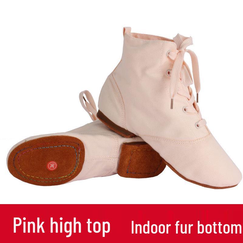 High-Top Jazz Dance Shoes for Men & Women, Canvas Soft Sole Low-Top Practice Shoes.