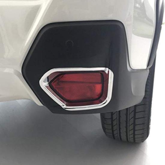 WELLVIE-STORE Subaru XV GT3 GT7 Rear Reflector Garnish Trim, Chrome ABS, Model-Specific, 2-Piece Set