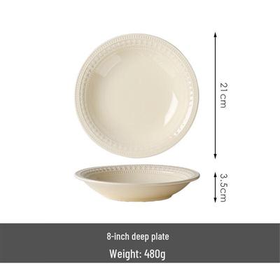 Zhi Shi Nordic Ceramic 8-inch Deep Dinner Plate