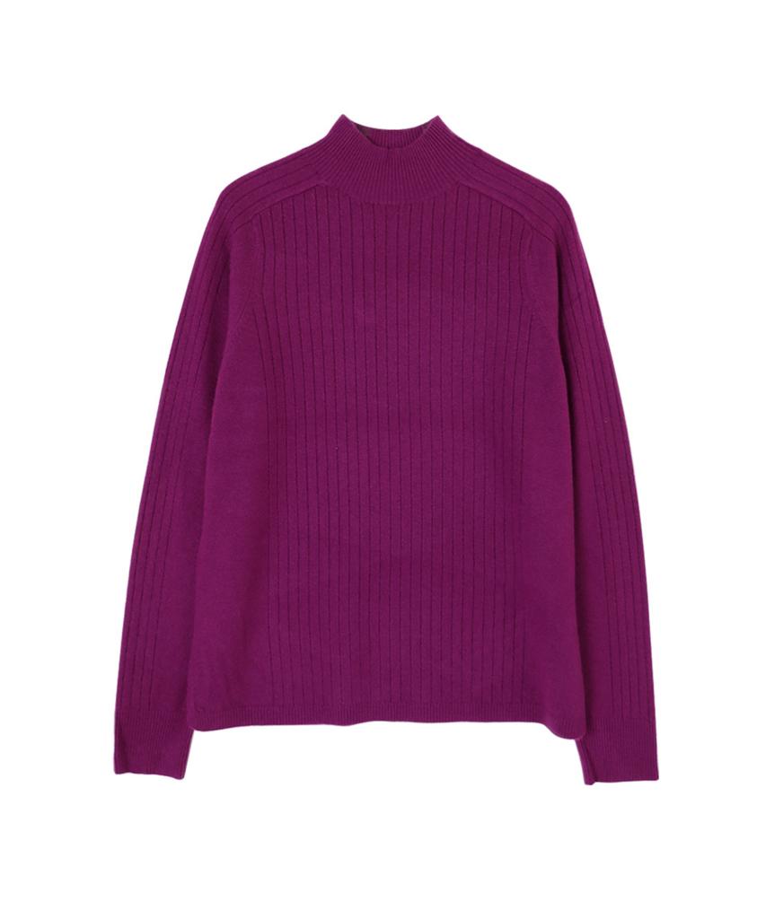 Baseukala Ribbed Half-Neck Knitwear (8Colors)