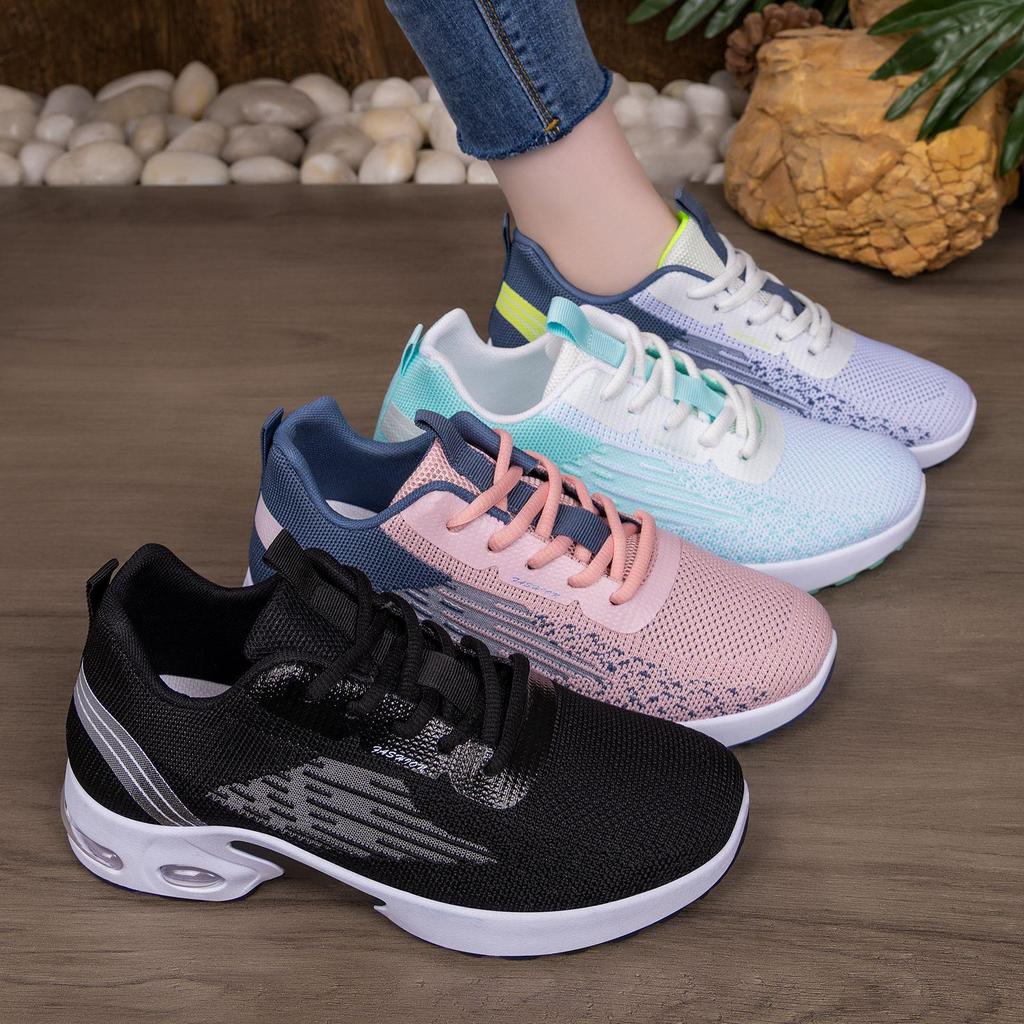 Women's Casual Korean Style Fly-Knit Running Shoes - Large Size