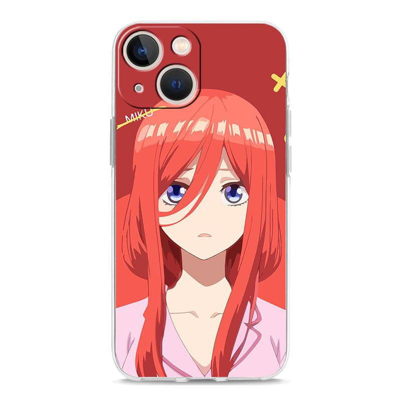 

Прозрачный мягкий чехол Quintuplets Itsuki для iPhone 14 13 12 11 Pro Max XS X XR SE 7 8 Plus Clear Cover iPhone 14 Plus