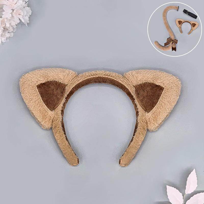 

Lolita KC cat ear headband handmade cute cat lady Lolita headgear plush cat ear cat tail set