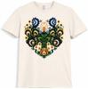 Floral Heart T Shirt Folk Art Botanical Flower Graphic Tee Boho