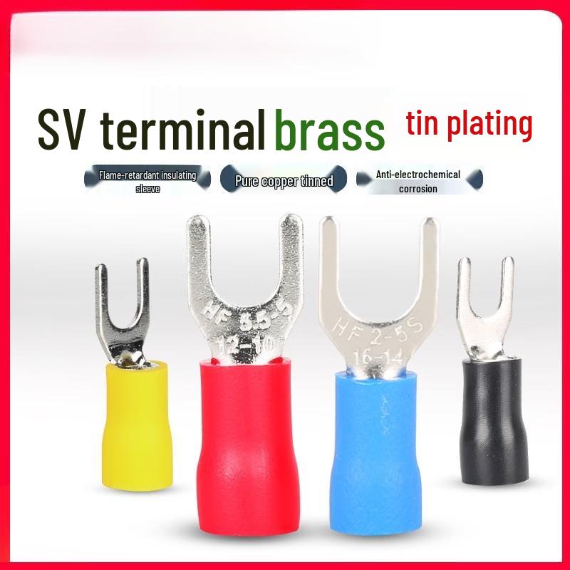 Rongyu Insulated Fork Wire Terminal (Tinned Copper)